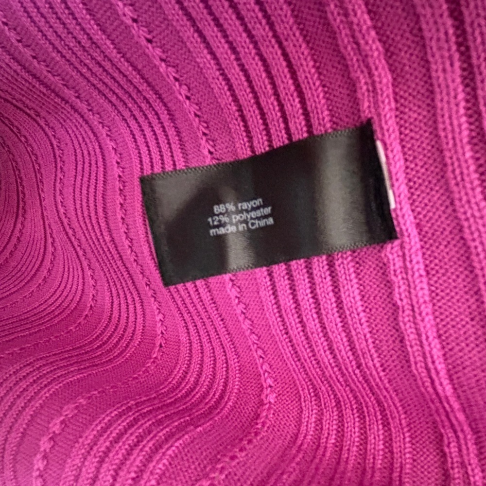 Lane Bryant Orchid Pink Ribbed Knit Belted Fit & Flare Sweater Midi Dress 18/20 - Picture 8 of 9